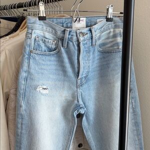 Frame Denim Faded Blue Skinny Jeans